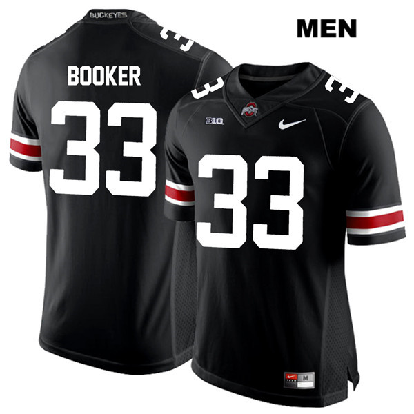 Ohio State Buckeyes Men's Dante Booker #33 White Number Black Authentic Nike College NCAA Stitched Football Jersey BJ19W41WL